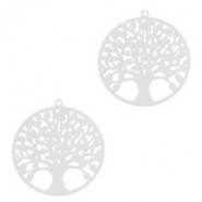 Metal Bohemian pendant Tree of life 15mm Silver